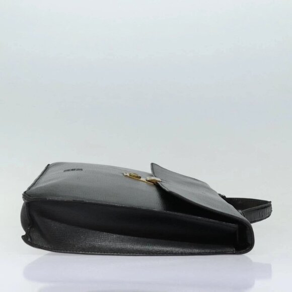 LOEWE Anagram Hand Bag Leather Black Auth - Picture 4 of 16